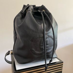 Chanel Large Vintage Black Caviar Backpack